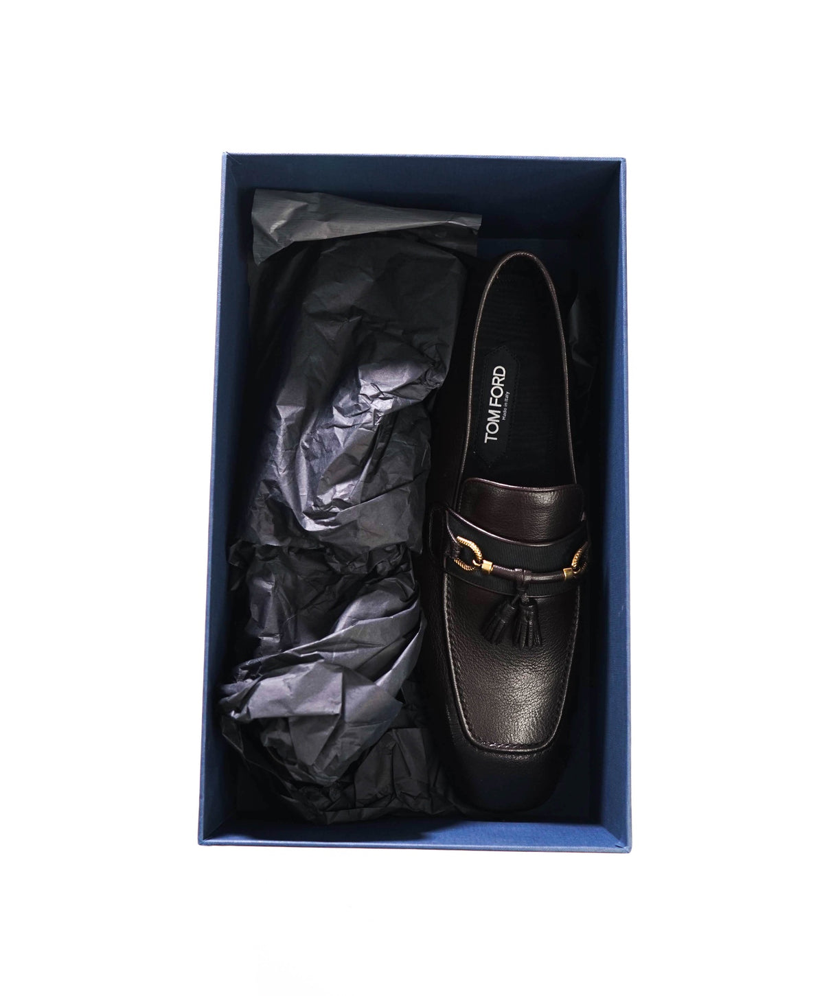 $2,040 TOM FORD - Brown Leather Tassel Loafers - US 12 (11.5 TF)