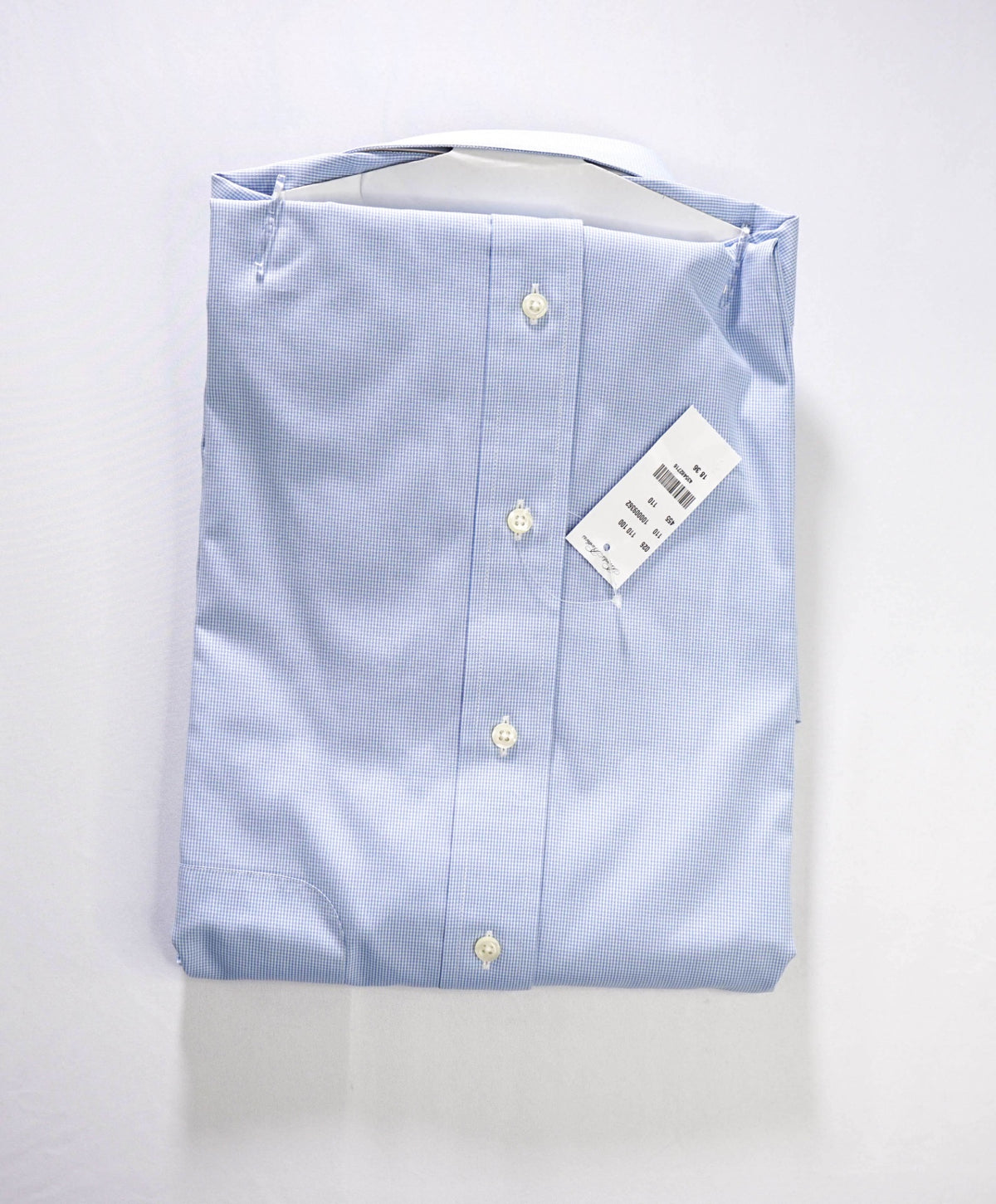 $128 BROOKS BROTHERS - Blue Micro Herringbone Non-Iron "REGENT" Shirt - 18 - 36