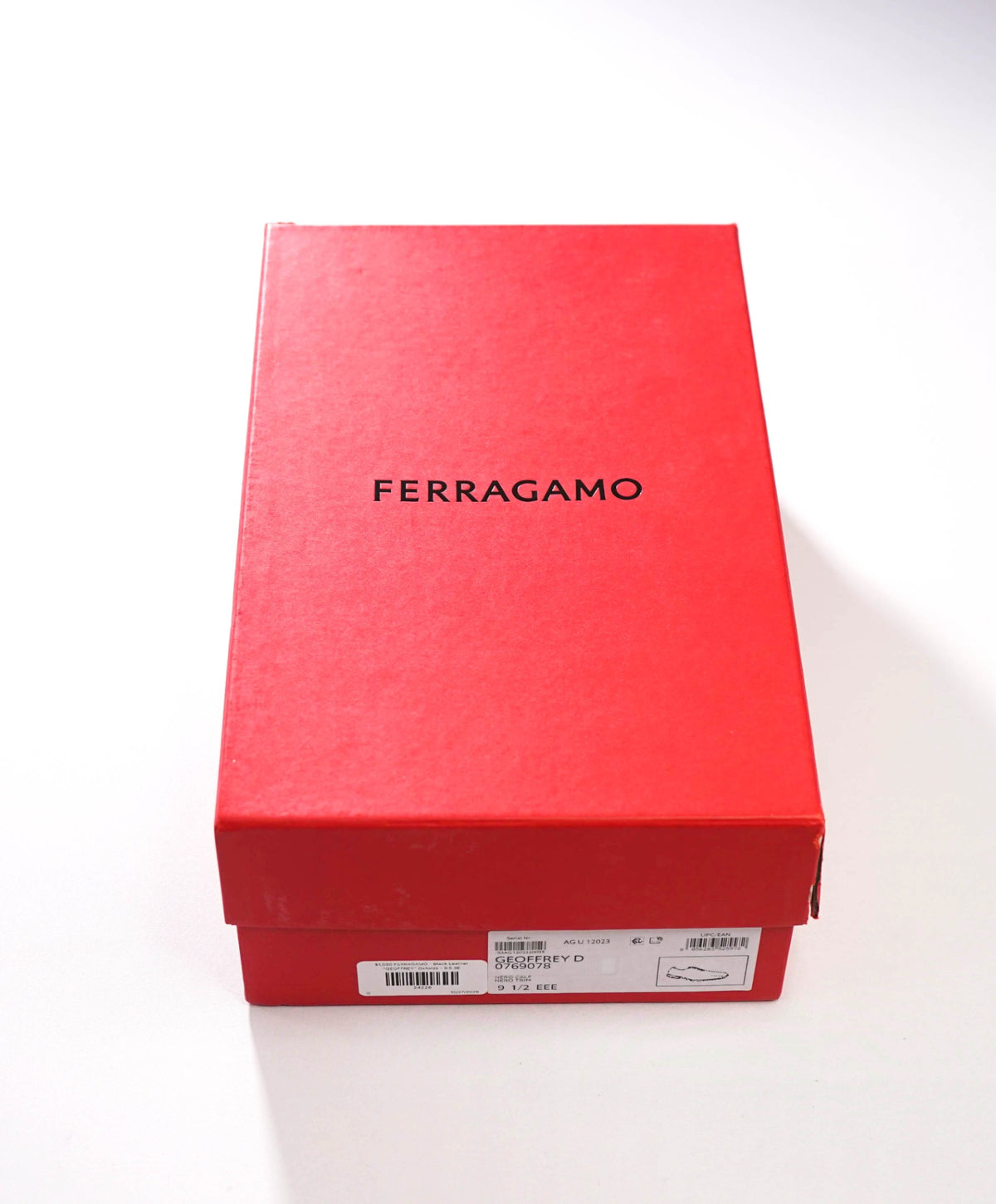 $1,090 FERRAGAMO - Black Leather "GEOFFREY" Oxfords - 9.5 3E