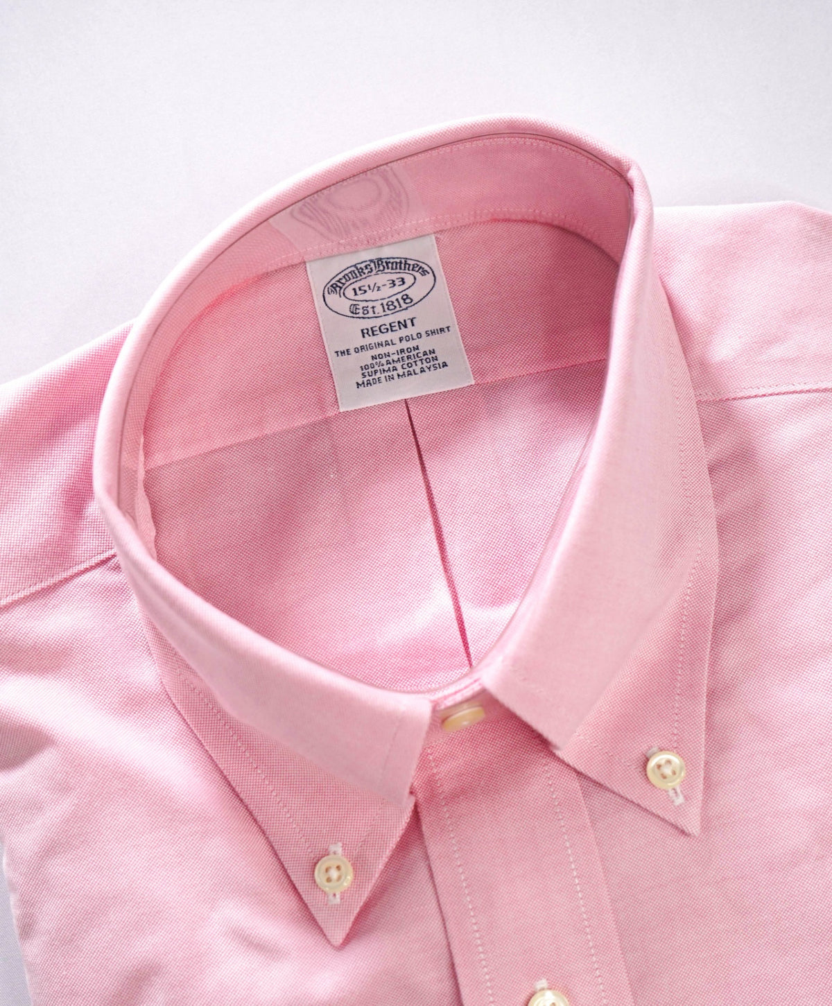 $128 BROOKS BROTHERS - Pink Non-Iron "REGENT" Shirt - 15.5 - 33