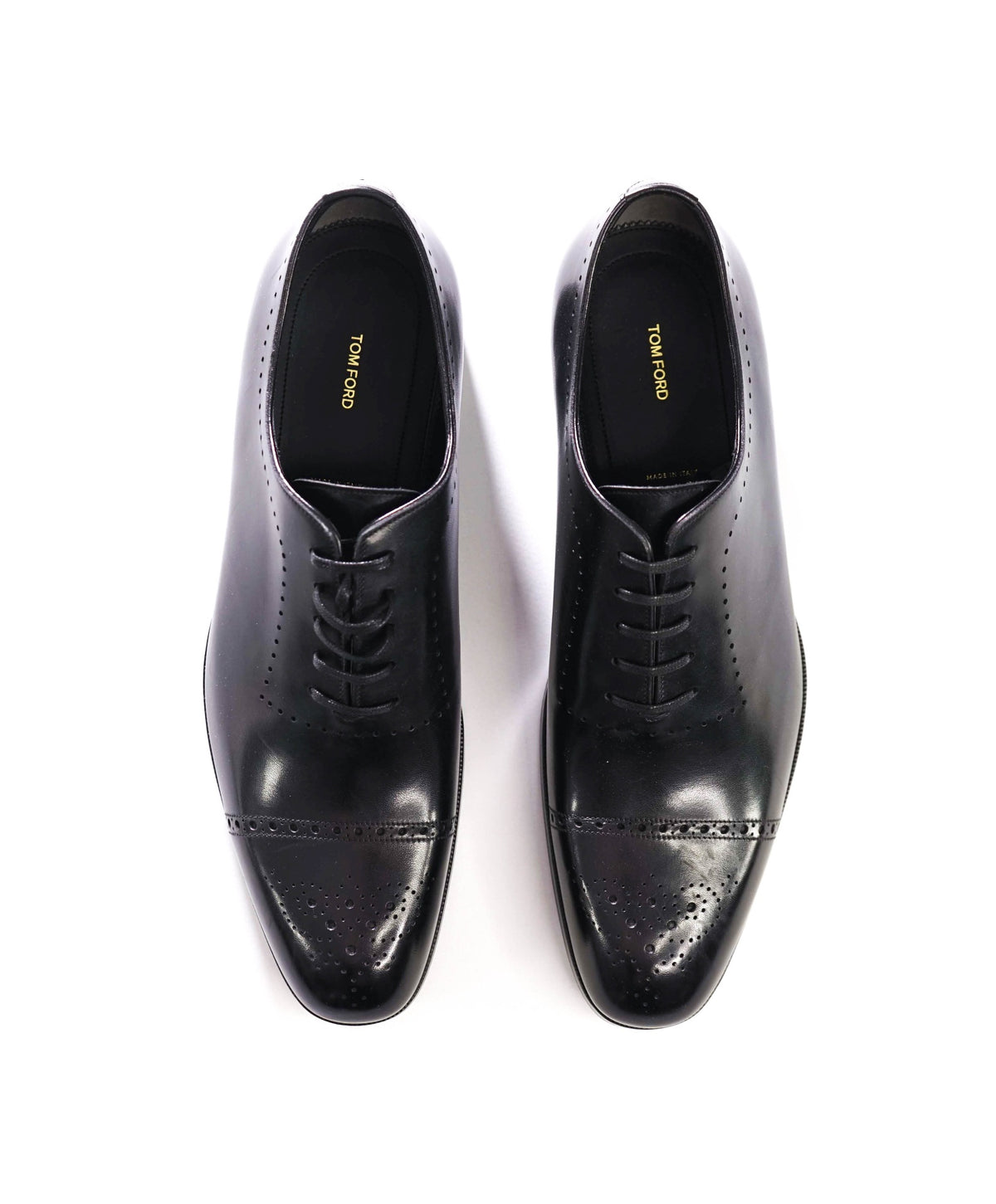 $1,890 TOM FORD - Black Leather Oxfords  - US 11 (10.5 TF)