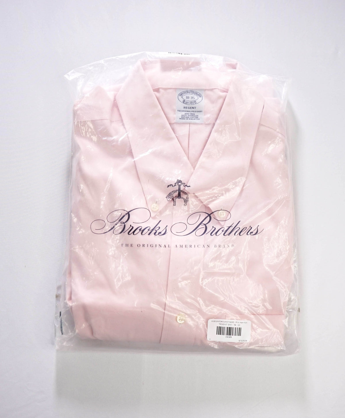 $128 BROOKS BROTHERS - Pink Non-Iron "REGENT" Shirt - 18 - 35