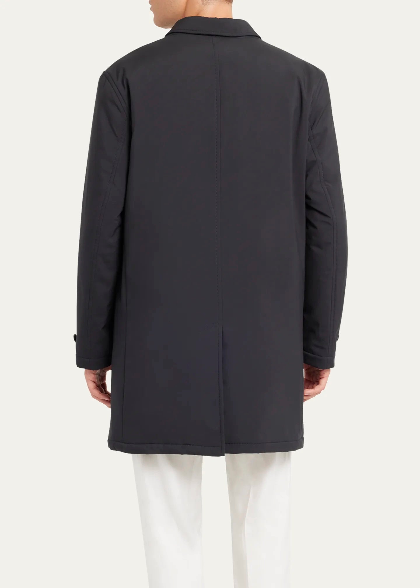 $3,150 BRIONI - Midnight Navy Water Proof PACKABLE Logo Car Coat  - 50US (5XL)