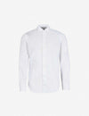 $395 ELEVENTY - *Spread Collar* Slim-Cotton Poplin White Dress Shirt - L (42)