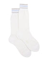 $110 BRIONI - White Cotton Tipped MADE IN ITALY Socks - 10IT 11US