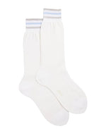 $110 BRIONI - White Cotton Tipped MADE IN ITALY Socks - 10.5IT 11.5US