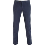 $295 ELEVENTY - Contrast Piping Navy Blue Cotton Chino Pants - 32W