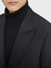 $5,100 ERMENEGILDO ZEGNA - "Wool & Mohair" PEAK LAPEL Black Tuxedo - 40R