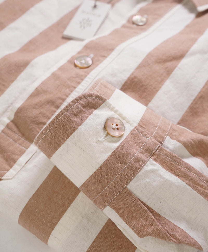 Eleventy bowling-collar short-sleeve shirt - Neutrals