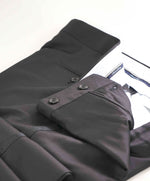SAKS FIFTH AVE - Black Wool MADE IN ITALY Flat Front Dress Tux Pants- 34W