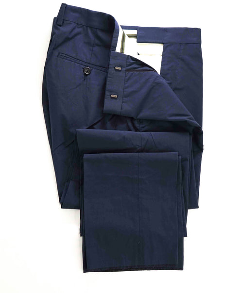 $475 Z ZEGNA - Blue Cotton Slim Flat Front *SUMMER* Dress Pants - 32W