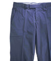 $475 Z ZEGNA - Blue Cotton Slim Flat Front *SUMMER* Dress Pants - 32W