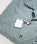 $595 ELEVENTY PLATINUM - Cotton Mint Green Herringbone Shirt Jacket Coat - M
