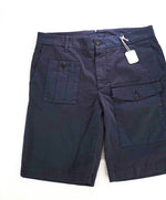 $275 ELEVENTY - COTTON BERMUDA Navy Blue Cargo Chino Shorts Pants  - 33W