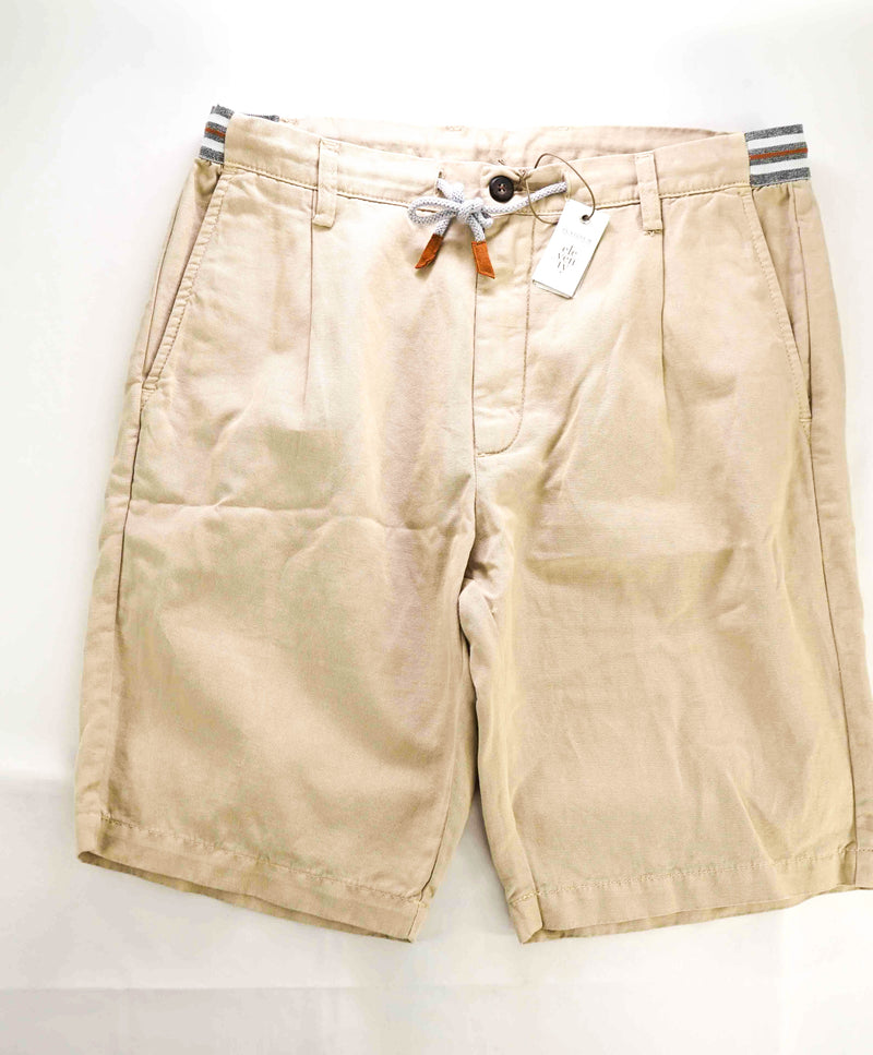 $345 ELEVENTY - LINEN Blend BERMUDA Cargo Chino Shorts Pants  - 33W