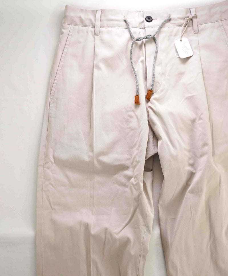 $745 ELEVENTY - GABARDINE / Silk Blend CUFFED Jogger Sweat Pants - 33