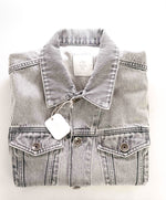 $695 ELEVENTY - *DENIM* Cotton Metal Button Vest Sleeveless Jacket - 40R (M)