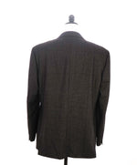 $2,000 CANALI - Charcoal Prince of Wales Check Notch Lapel Suit - 46R