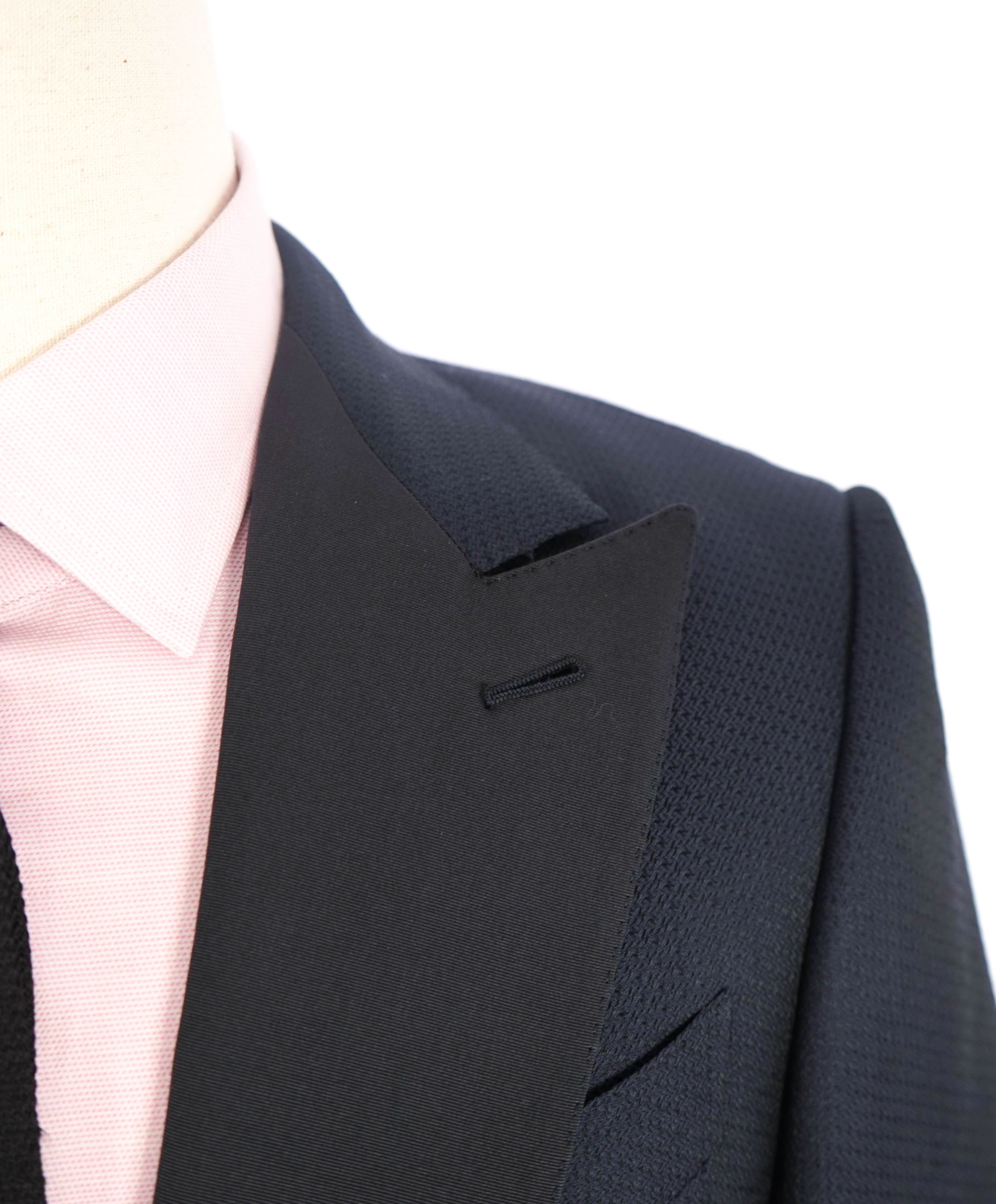$2,995 ERMENEGILDO ZEGNA - PEAK LAPEL Navy Dinner Jacket 1-Piece - 38R