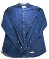 $295 TINTORIA MATTEI 954 - Denim Cotton EXTRA SLIM Button Down Shirt - 15.5