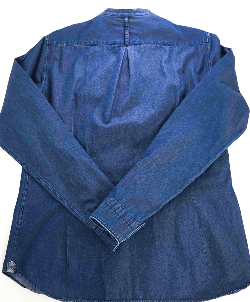 $295 TINTORIA MATTEI 954 - Denim Cotton EXTRA SLIM Button Down Shirt - 15.5