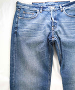 $795 ELEVENTY - Blue Cotton Washed Denim Casual Pants LOGO Jeans - 36W