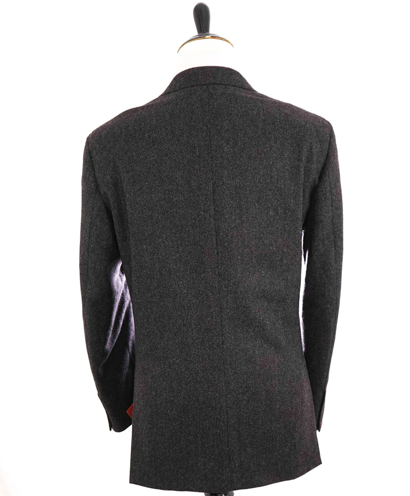 $2,995 ISAIA - Pure Wool Heather Gray Flannel Blazer - 48R