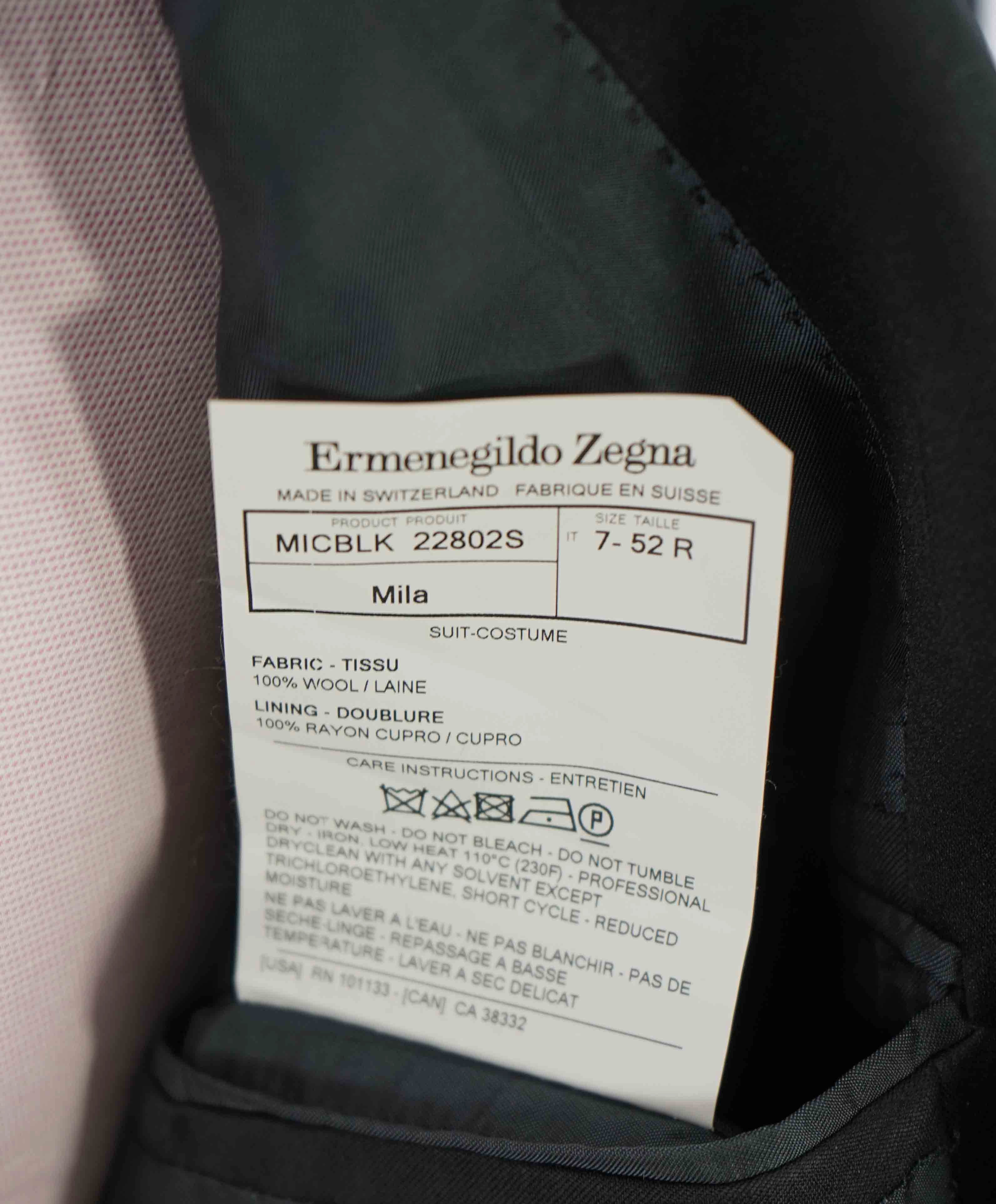 $3,995 ERMENEGILDO ZEGNA -"MICRONSPHERE MILA" PEAK LAPEL Tuxedo - 42R