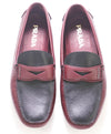 $850 PRADA - Burgundy Black Saffiano LOGO Leather Penny Loafers - 9US (8)