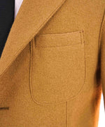 $1,045 ELEVENTY - CAMEL Unlined Notch Lapel / Mandarin Jacket Blazer - 44 (54EU)