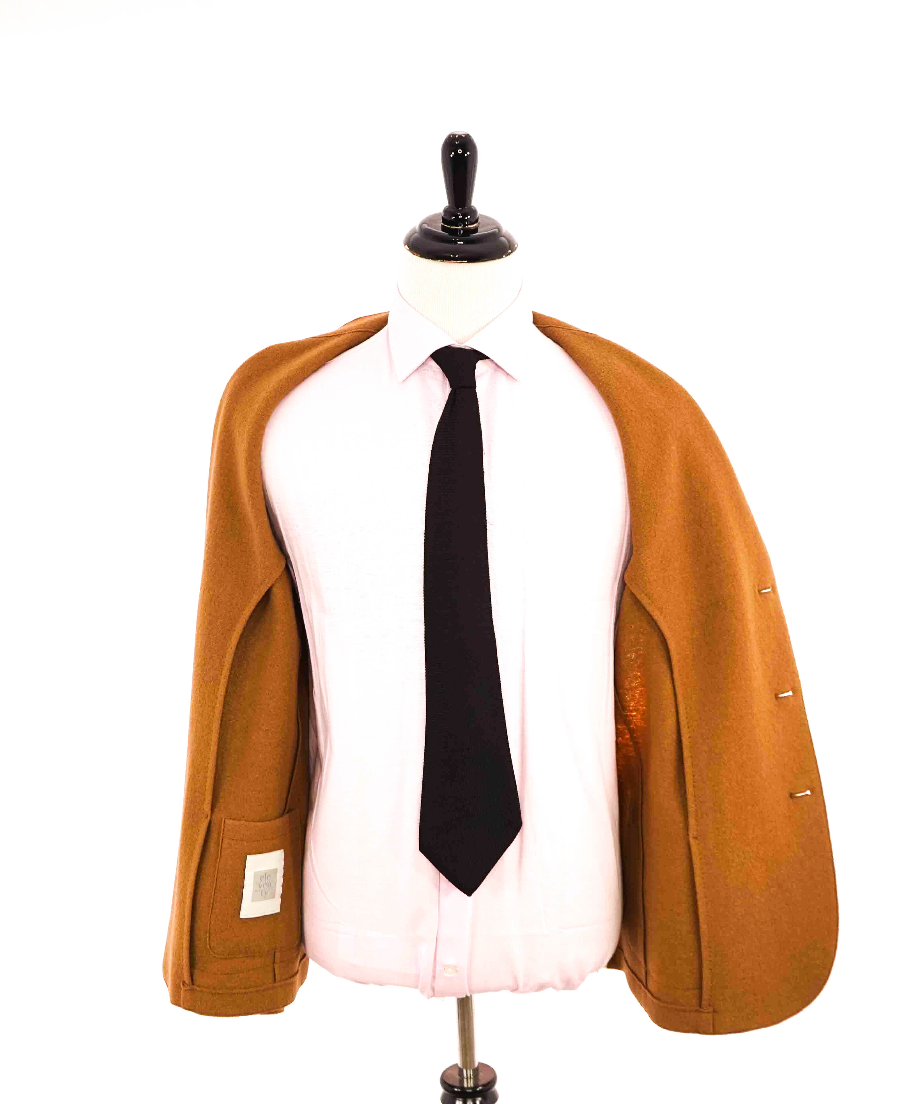 $1,045 ELEVENTY - CAMEL Unlined Notch Lapel / Mandarin Jacket Blazer - 44 (54EU)