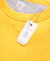 $395 ELEVENTY - Solid Yellow Cotton ATHLEISURE Crewneck Sweater - M