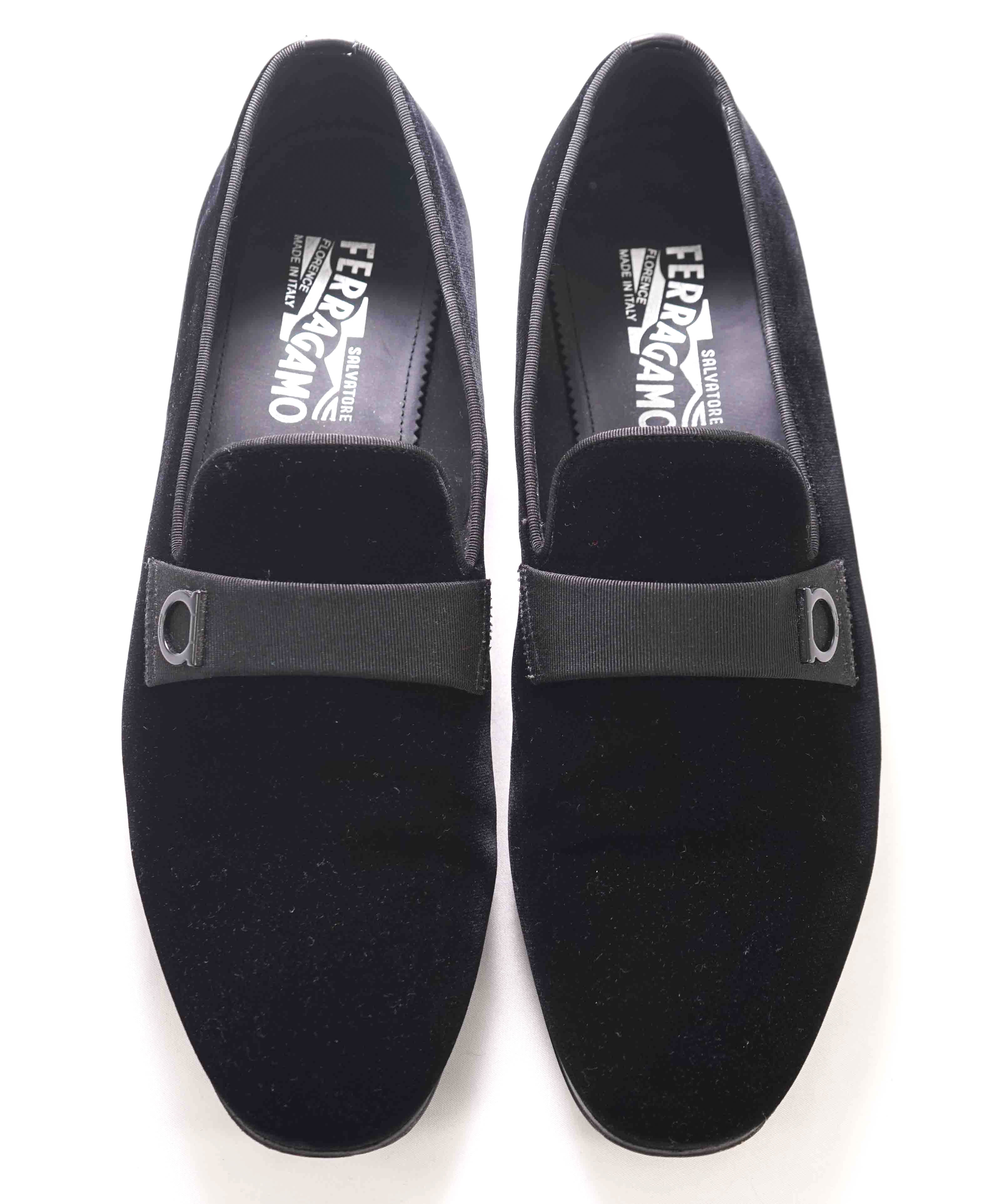 $950 SALVATORE FERRAGAMO - *LAPO * Velvet GANCINI Smoking Loafer - 10 E US