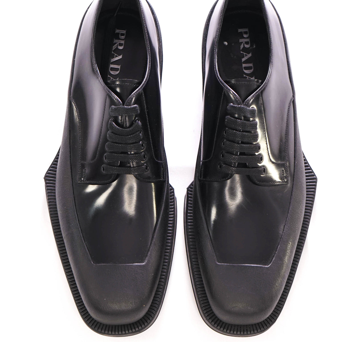 $1,270 PRADA - Black Leather Oxfords - US 10 (9UK) PRADA Oxfords Dress Shoes for Men for sale | eBay main image 2