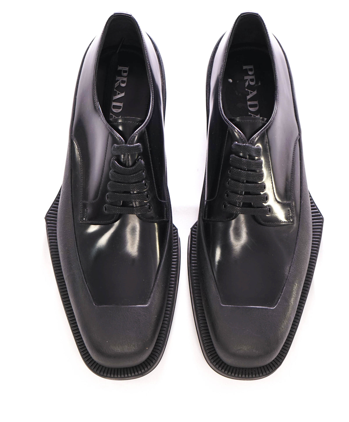 Prada Men\'s Glossy Black Oxfords Prada Men main image 4