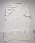 $495 ELEVENTY - Linen/Cotton White Sweater Polo Short Sleeve T - M