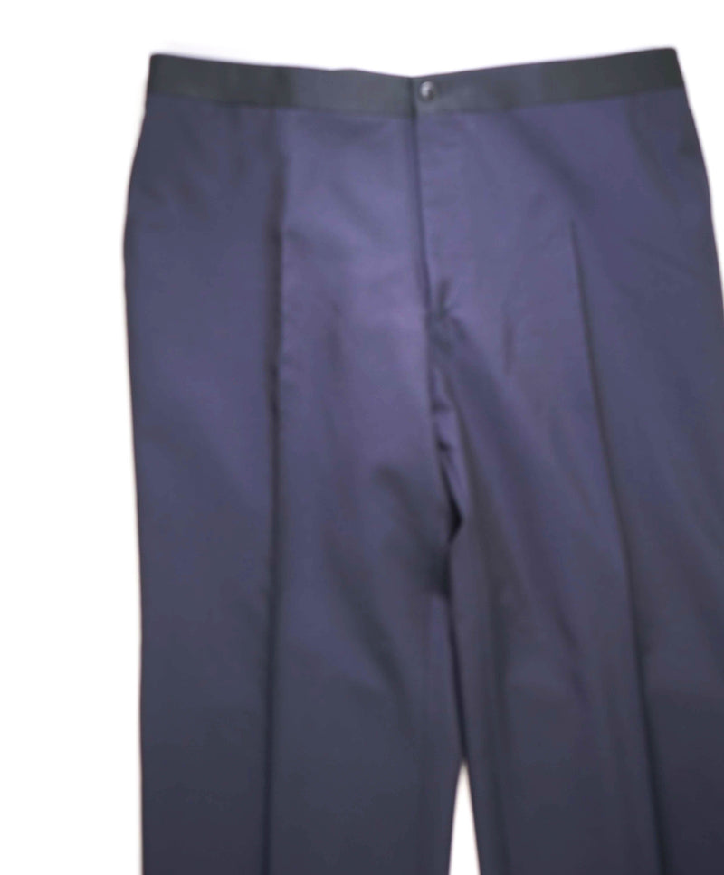 CANALI - *CLOSET STAPLE* MOHAIR Navy Tux Flat Front Dinner Pants - 40W
