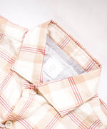 $495 ELEVENTY - *Flannel cotton* Neutral Red Check Dress Shirt - M