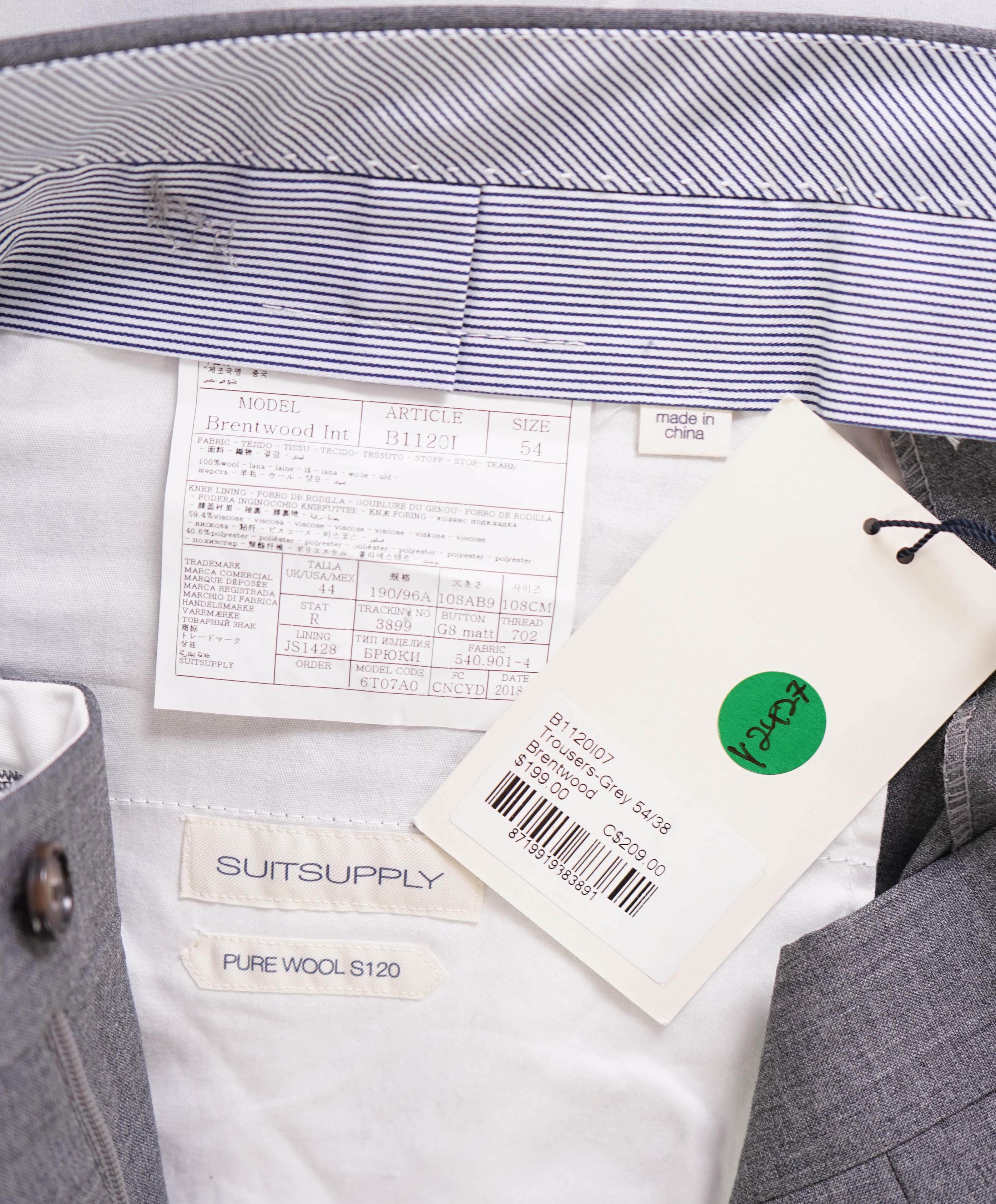 SUITSUPPLY - Brentwood Gray Dress Pants VITALE BARBERIS CANONICO - 36W (44R 8)