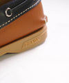 $795 PRADA - Camel Leather Logo Vamp Boat Shoe Loafer - 6 US (5 Prada)