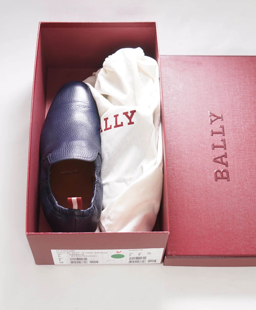 BALLY - “PLANK/136” Goodyear Reverse Blue Leather Loafers - 7 D
