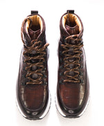MAGNANNI - "BOLTANNED" Alligator Brown Sneaker Boot - 7.5 US