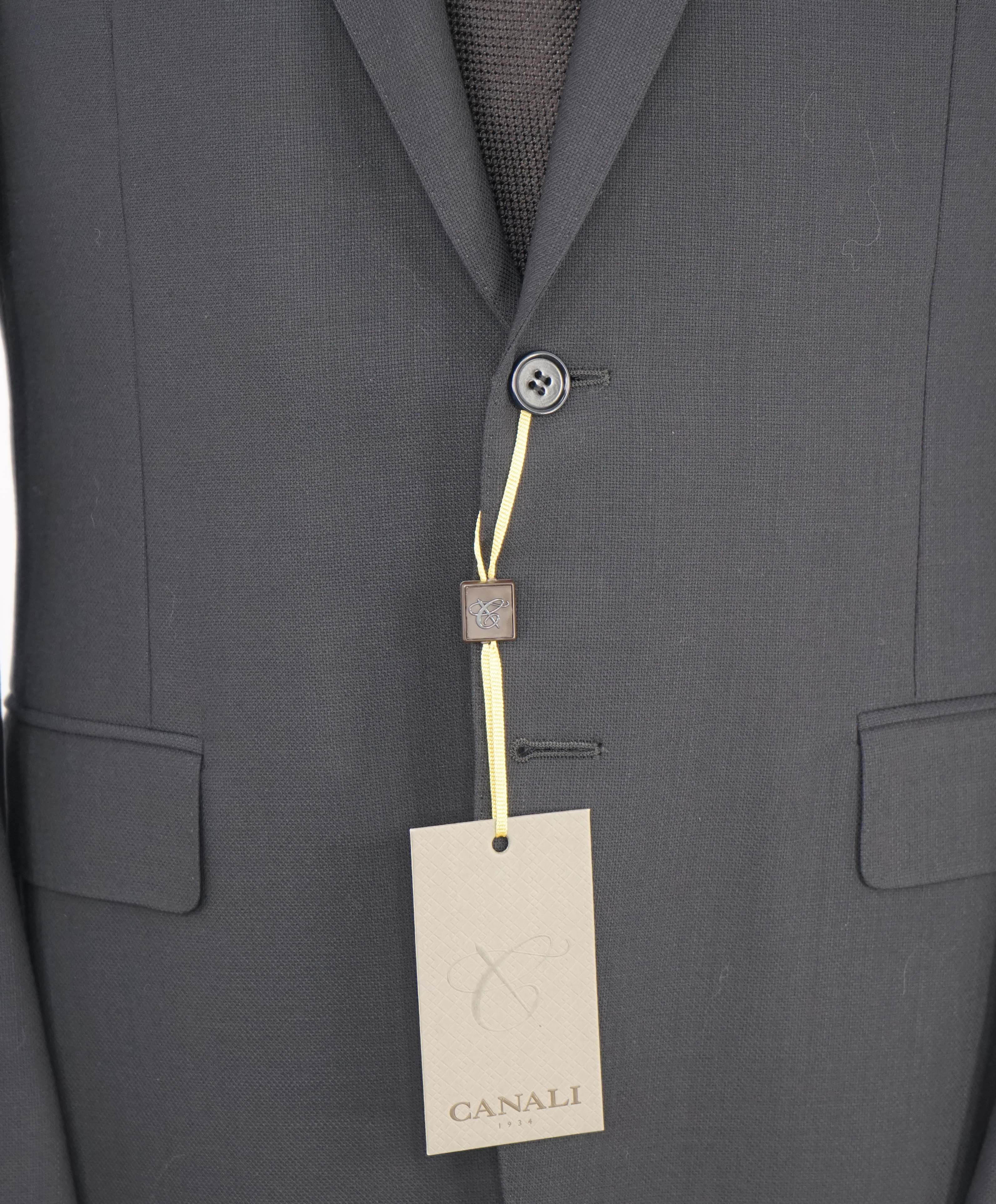 $1,895 CANALI - "TRAVEL WATER RESISTANT" Navy Royal Weave Wool Blazer - 38R