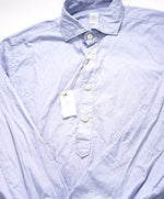 $295 ELEVENTY -Pastel Blue *POPOVER* Button Dress Shirt - M (40)
