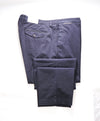 $295 ELEVENTY - Contrast Piping Navy Blue Cotton Chino Pants - 32W
