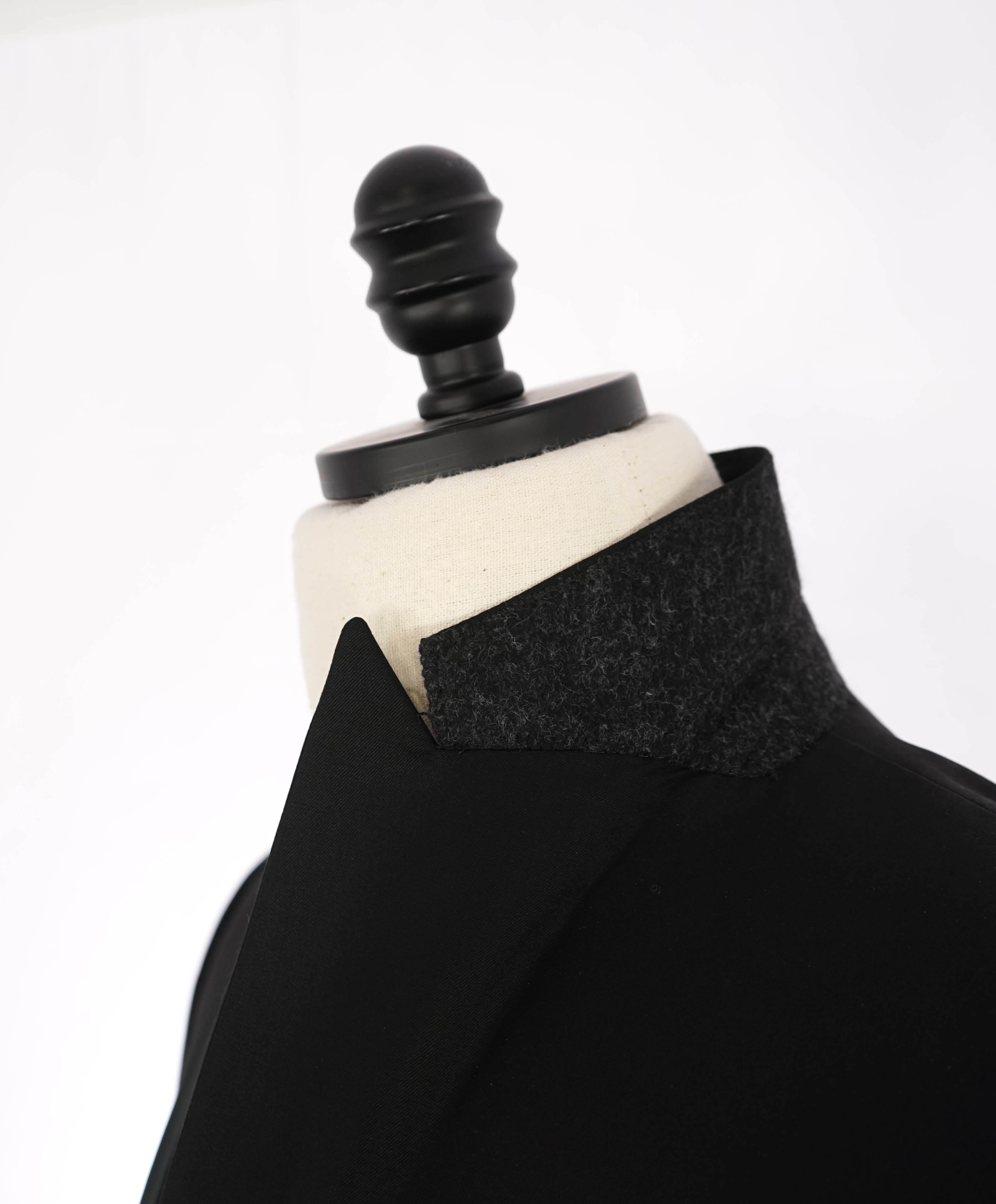 $5,100 ERMENEGILDO ZEGNA - "Wool & Mohair" PEAK LAPEL Black Tuxedo - 40R