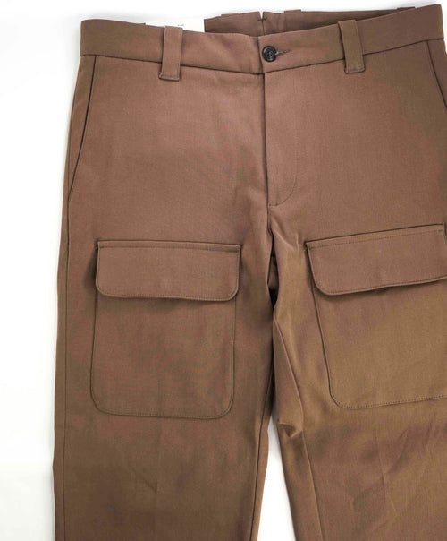 $695 ELEVENTY - Cotton PERFORMANCE Cuffed Brown Patch Pocket Pants- 33W