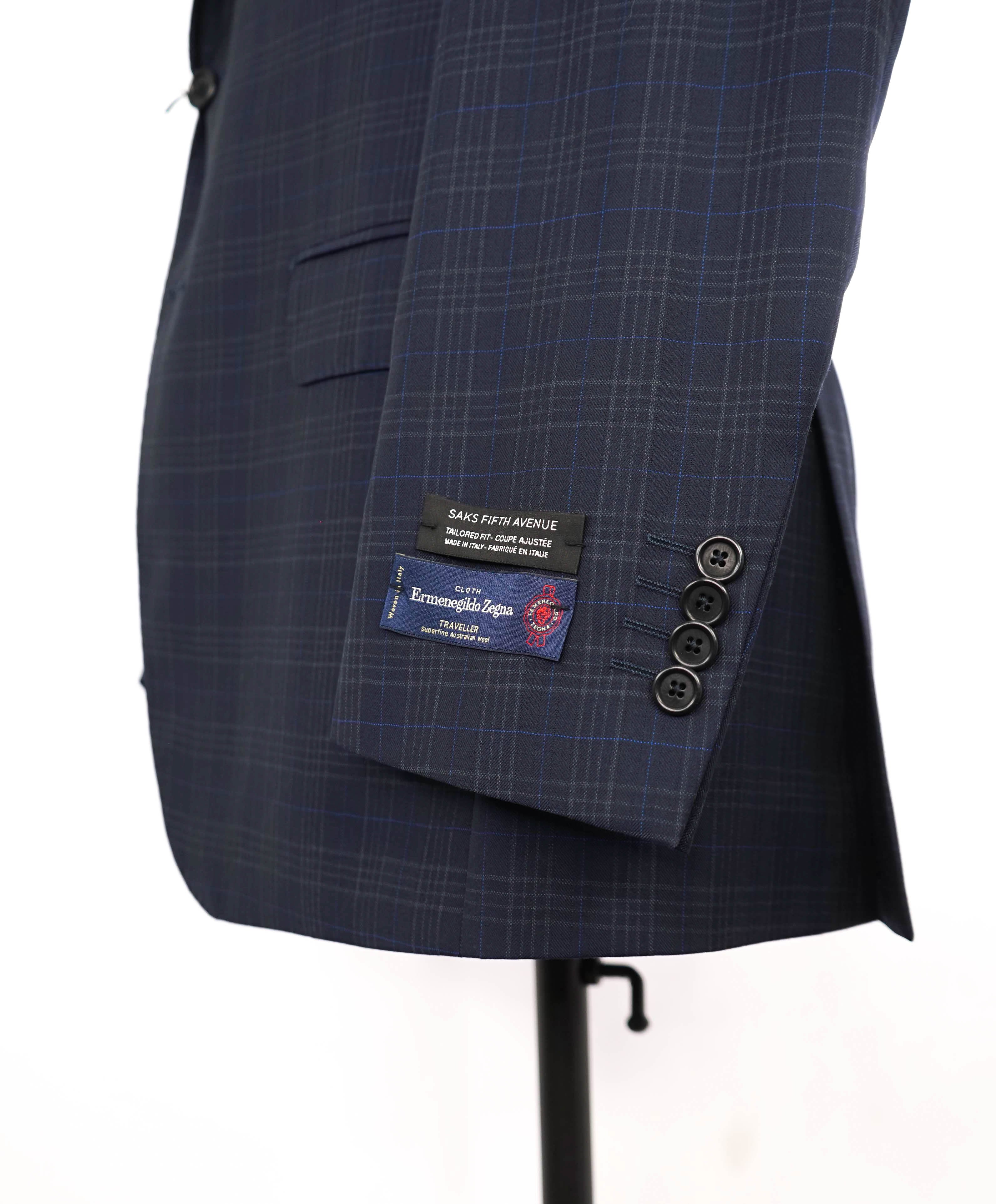 ERMENEGILDO ZEGNA - By SAKS FIFTH AVENUE *Tailored* "Traveller" Suit - 40R 36W