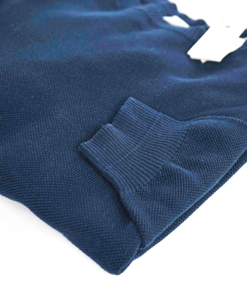 $495 ELEVENTY - *COTTON* Navy Blue Pique Crewneck Sweater - XL