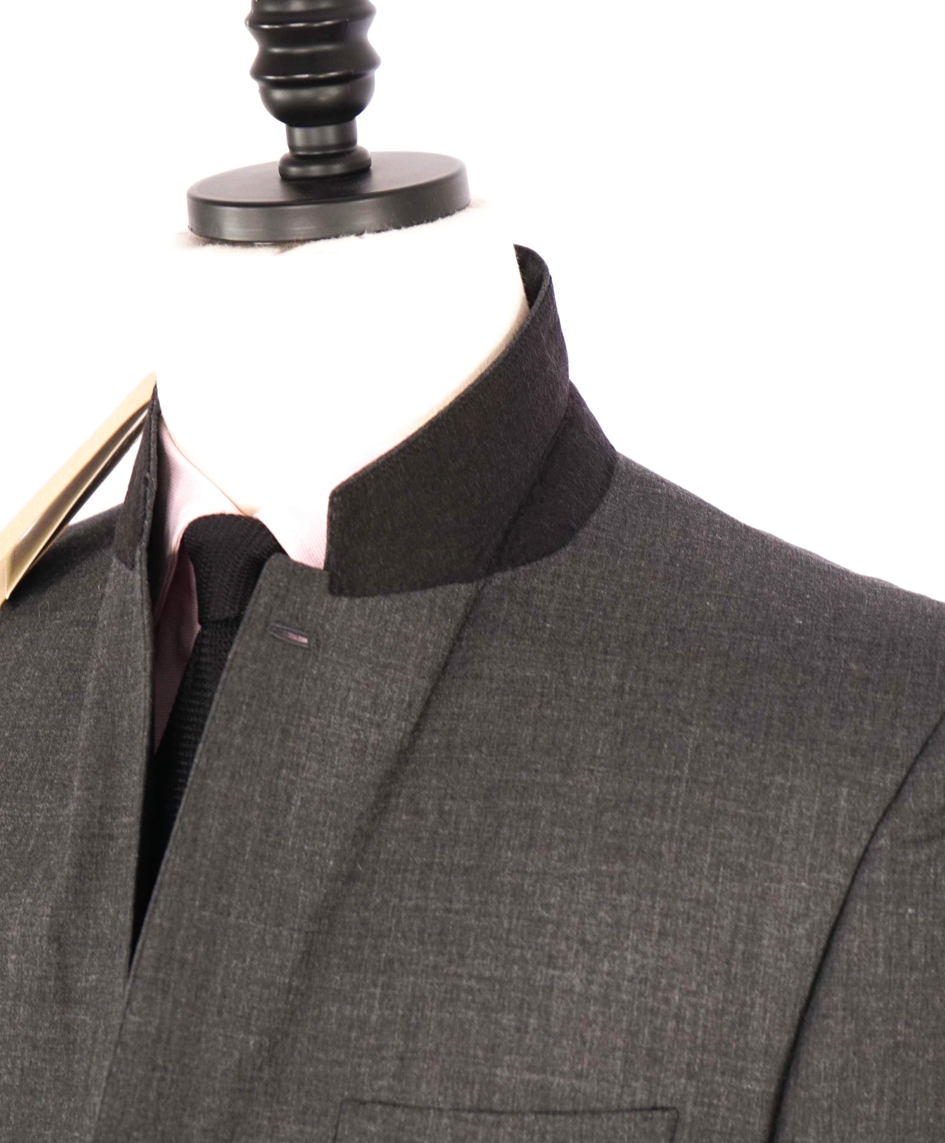 $2,395 BURBERRY LONDON - Made In Italy Wool Gray "MILBURY" LOGO Suit - 42R